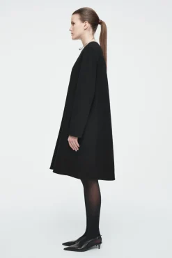 COS A-LINE BOILED-WOOL MINI DRESS-Women Dresses & Jumpsuits