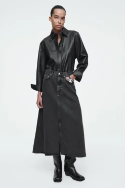 COS A-LINE DENIM MIDI SKIRT-Women Skirts