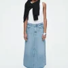 COS A-LINE DENIM MIDI SKIRT-Women Skirts