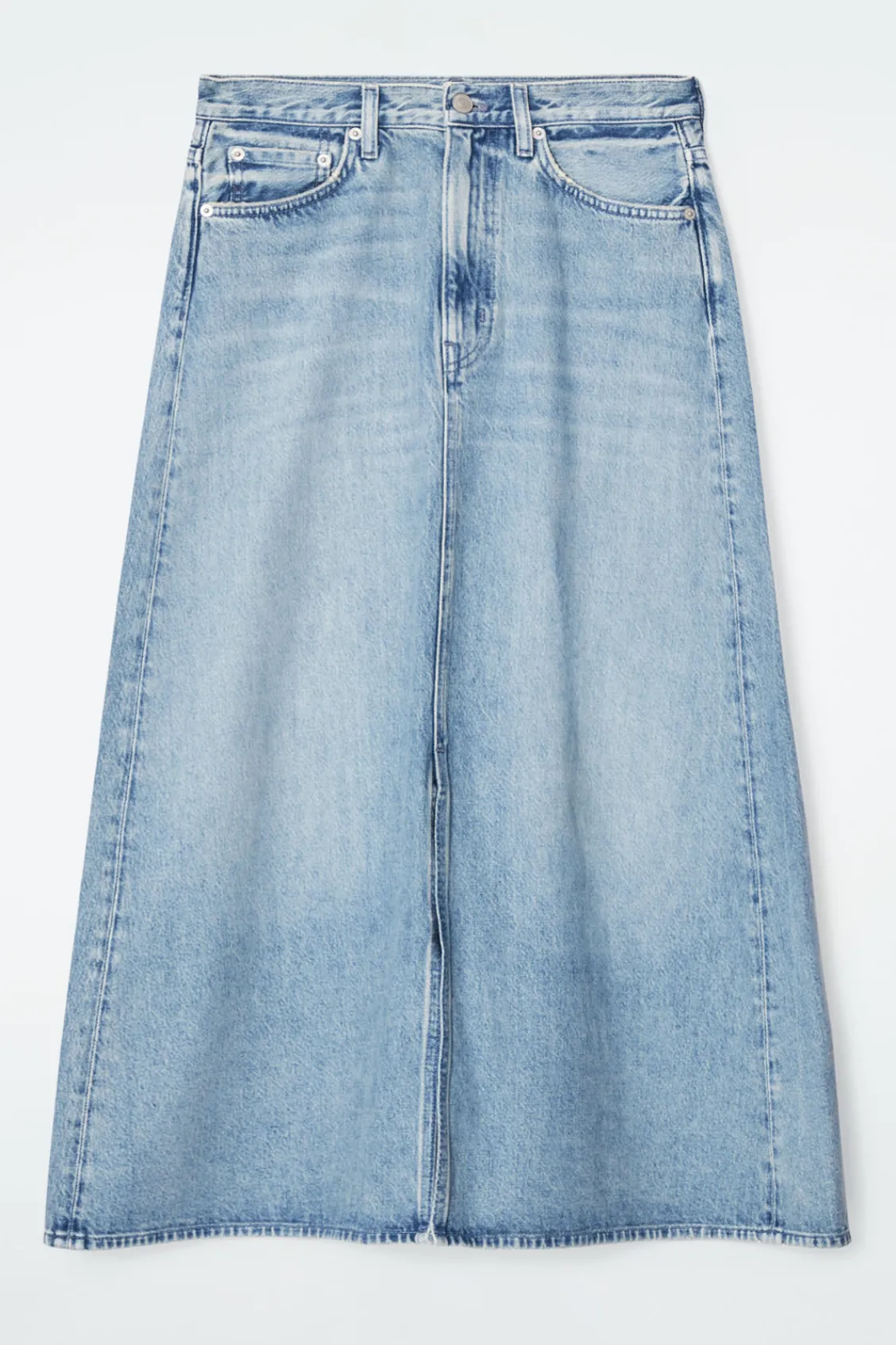 COS A-LINE DENIM MIDI SKIRT-Women Skirts
