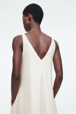 COS A-LINE LINEN MAXI DRESS-Women Dresses & Jumpsuits