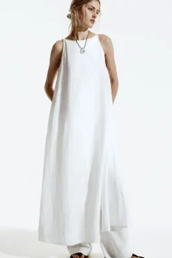 COS A-LINE LINEN MAXI DRESS-Women Dresses & Jumpsuits
