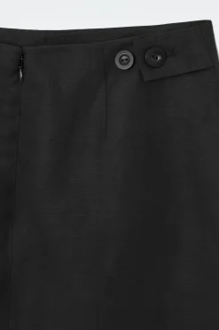 COS A-LINE LINEN MINI SKIRT-Women Skirts