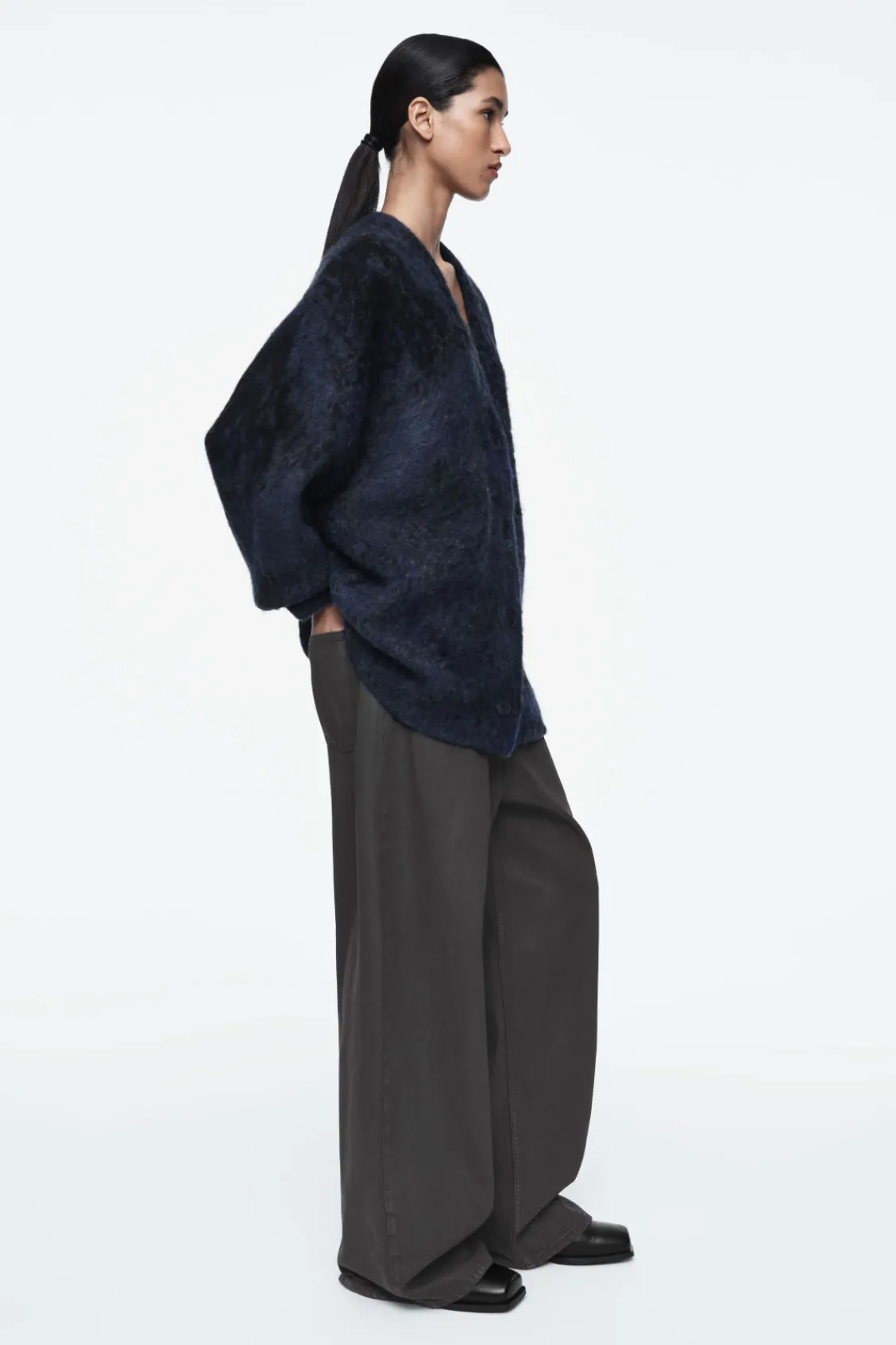 COS ALPACA-BLEND JACQUARD CARDIGAN-Women Sweaters & Cardigans