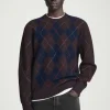 COS ARGYLE BOILED-WOOL SWEATER- Sweaters & Cardigans