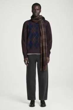 COS ARGYLE BOILED-WOOL SWEATER- Sweaters & Cardigans