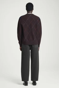 COS ARGYLE BOILED-WOOL SWEATER- Sweaters & Cardigans