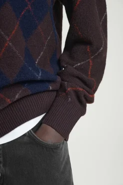 COS ARGYLE BOILED-WOOL SWEATER- Sweaters & Cardigans