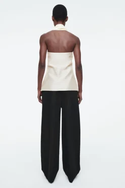 COS ASYMMETRIC BROOCH-DETAIL BLOUSE-Women Shirts & Blouses | Tops