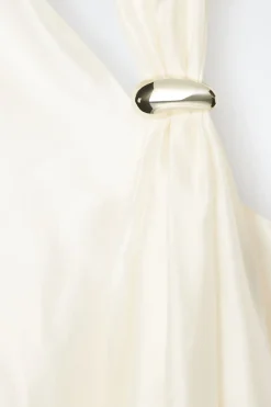 COS ASYMMETRIC BROOCH-DETAIL BLOUSE-Women Shirts & Blouses | Tops