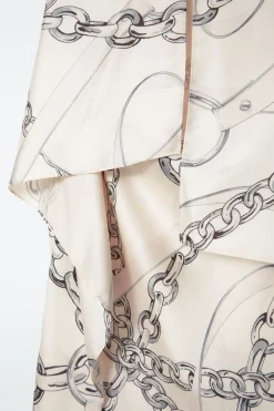 COS ASYMMETRIC CHAIN-PRINT MIDI DRESS-Women Dresses & Jumpsuits
