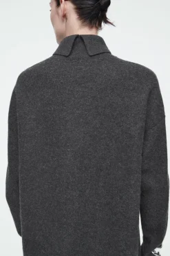 COS ASYMMETRIC MERINO WOOL DRESS-Women Dresses & Jumpsuits | Sweaters & Cardigans