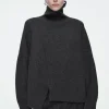 COS ASYMMETRIC MERINO WOOL SWEATER-Women Sweaters & Cardigans