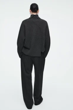 COS ASYMMETRIC MERINO WOOL SWEATER-Women Sweaters & Cardigans