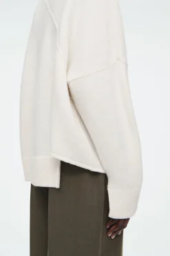 COS ASYMMETRIC MERINO WOOL SWEATER-Women Sweaters & Cardigans