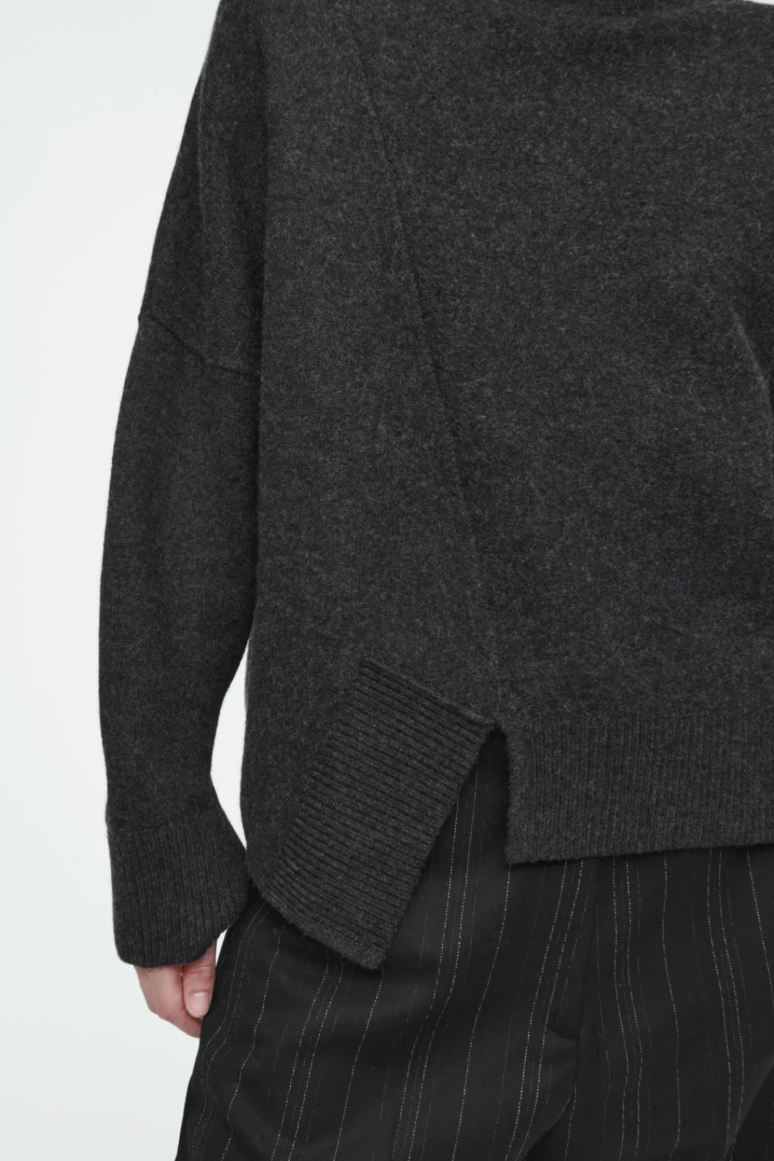 COS ASYMMETRIC MERINO WOOL SWEATER-Women Sweaters & Cardigans