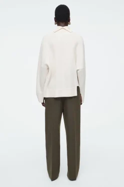 COS ASYMMETRIC MERINO WOOL SWEATER-Women Sweaters & Cardigans
