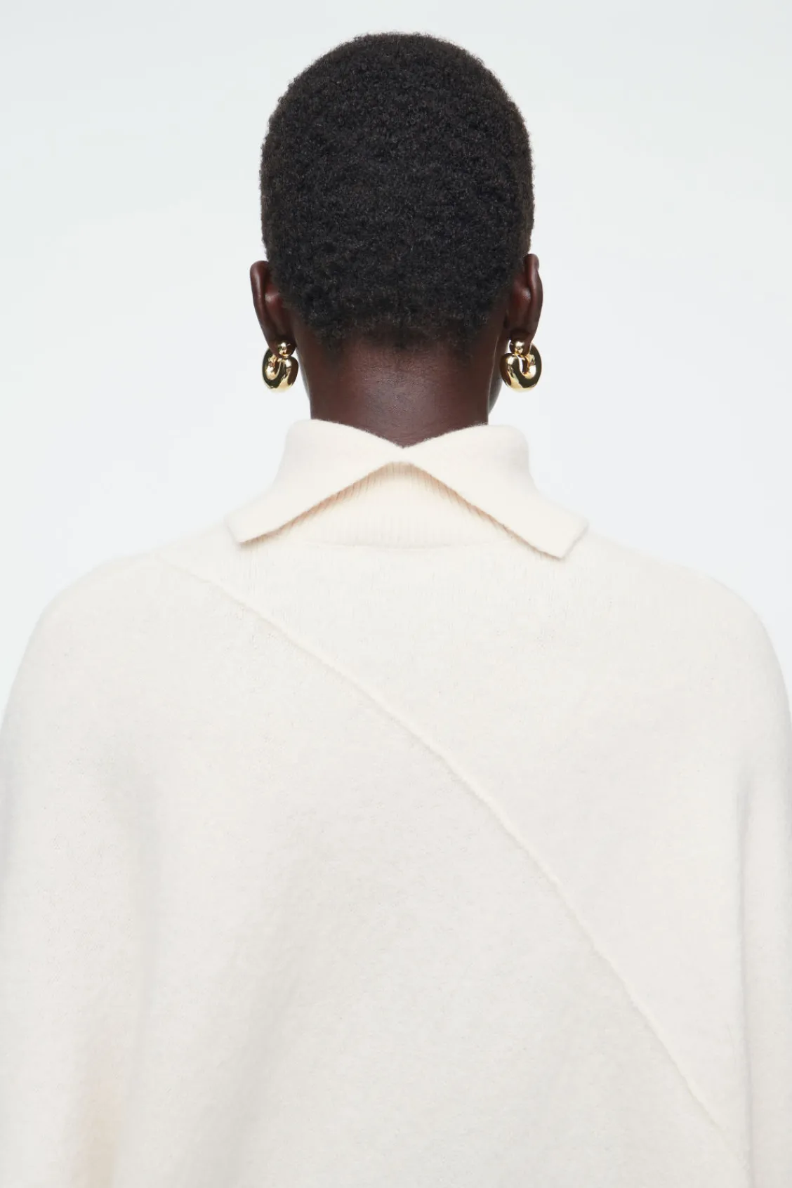 COS ASYMMETRIC MERINO WOOL SWEATER-Women Sweaters & Cardigans