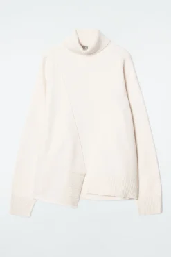 COS ASYMMETRIC MERINO WOOL SWEATER-Women Sweaters & Cardigans