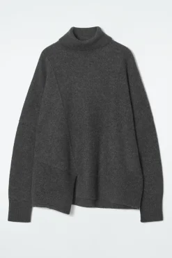 COS ASYMMETRIC MERINO WOOL SWEATER-Women Sweaters & Cardigans