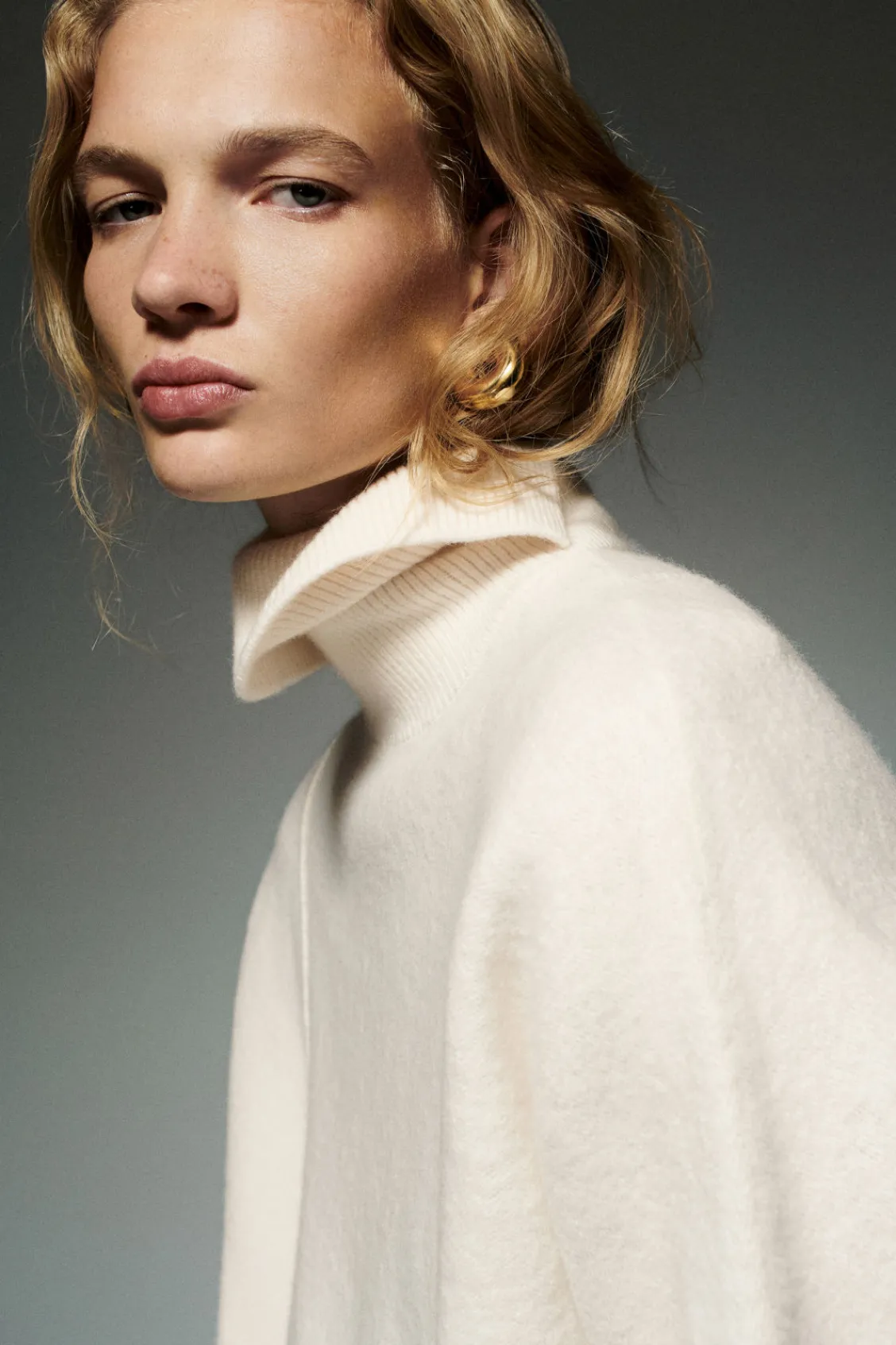 COS ASYMMETRIC MERINO WOOL SWEATER-Women Sweaters & Cardigans