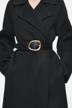 COS ASYMMETRIC-BUCKLE LEATHER BELT-Women Belts