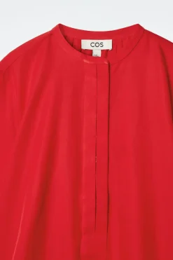 COS BALLOON-SLEEVE SILK BLOUSE-Women Shirts & Blouses | Tops