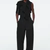 COS BARREL-LEG COTTON PANTS-Women Pants