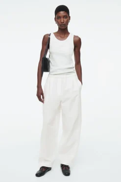 COS BARREL-LEG COTTON PANTS-Women Pants