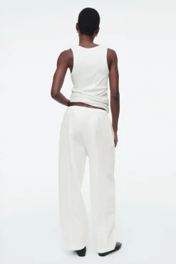 COS BARREL-LEG COTTON PANTS-Women Pants