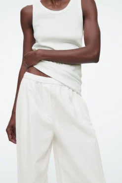 COS BARREL-LEG COTTON PANTS-Women Pants