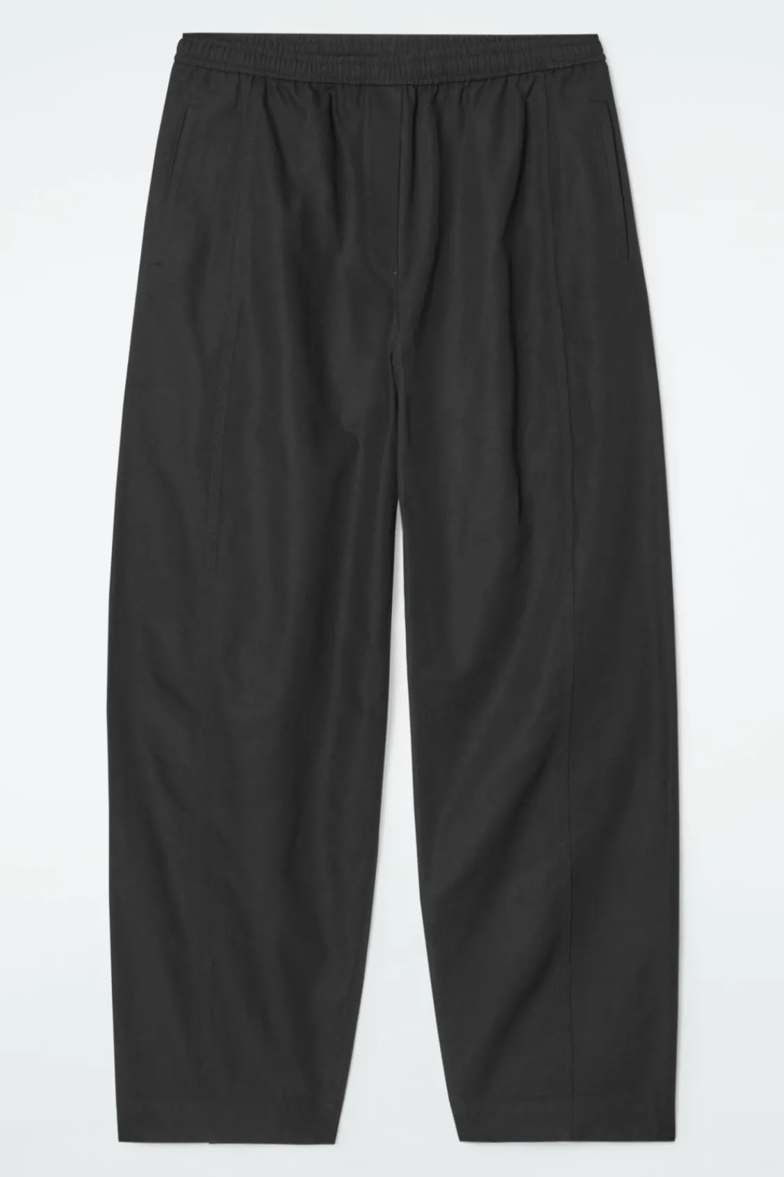 COS BARREL-LEG COTTON PANTS-Women Pants