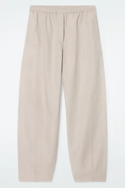 COS BARREL-LEG COTTON PANTS-Women Pants