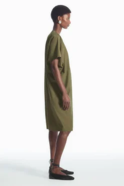 COS BATWING-SLEEVE T-SHIRT DRESS-Women Dresses & Jumpsuits