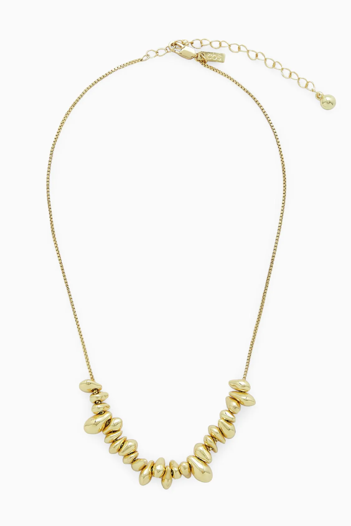 COS BEADED BOX CHAIN NECKLACE-Women Jewelry