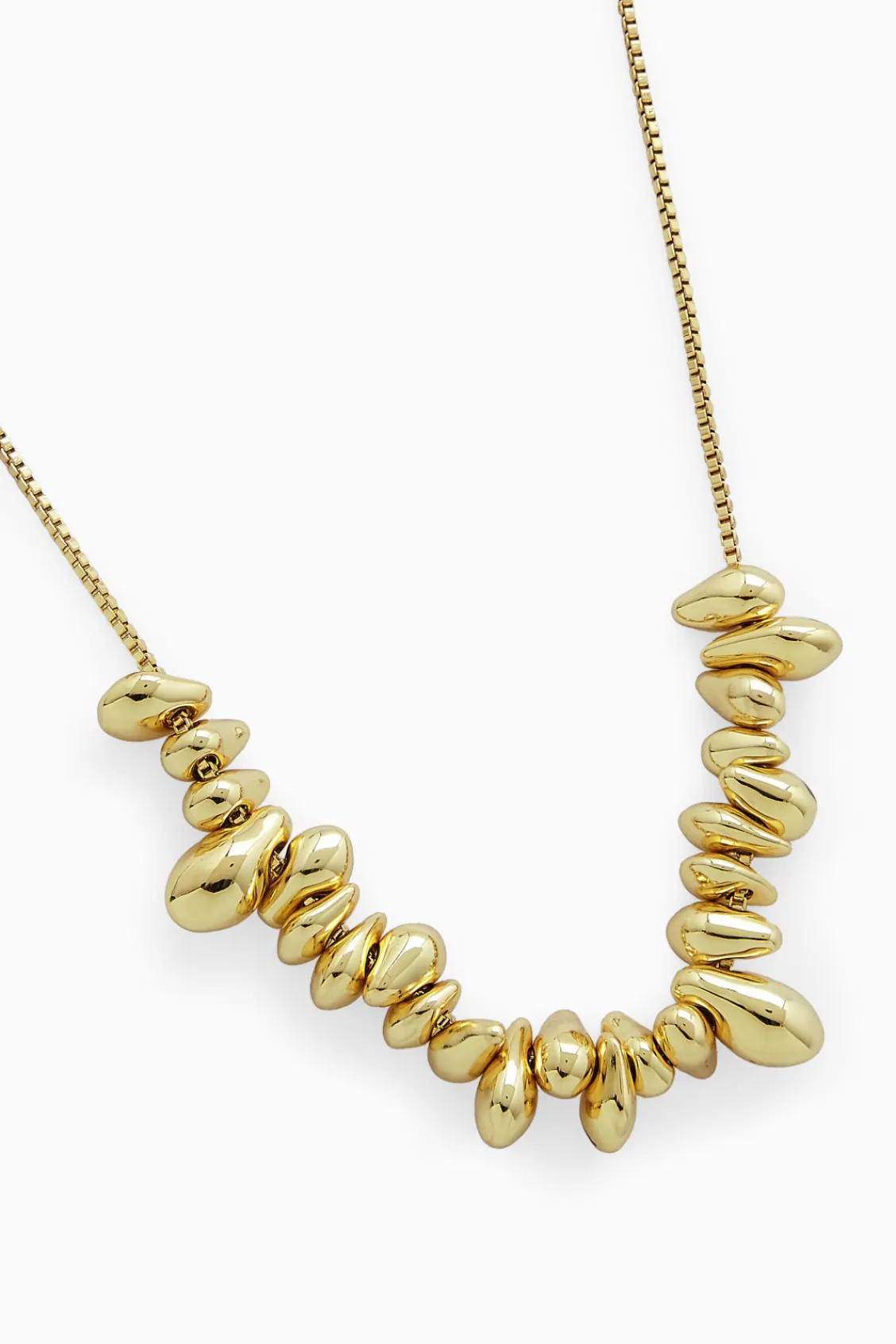 COS BEADED BOX CHAIN NECKLACE-Women Jewelry