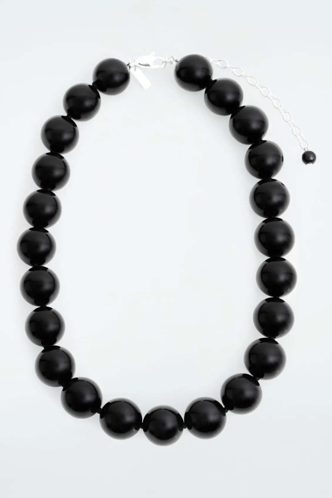 COS BEADED ONYX NECKLACE-Women Jewelry