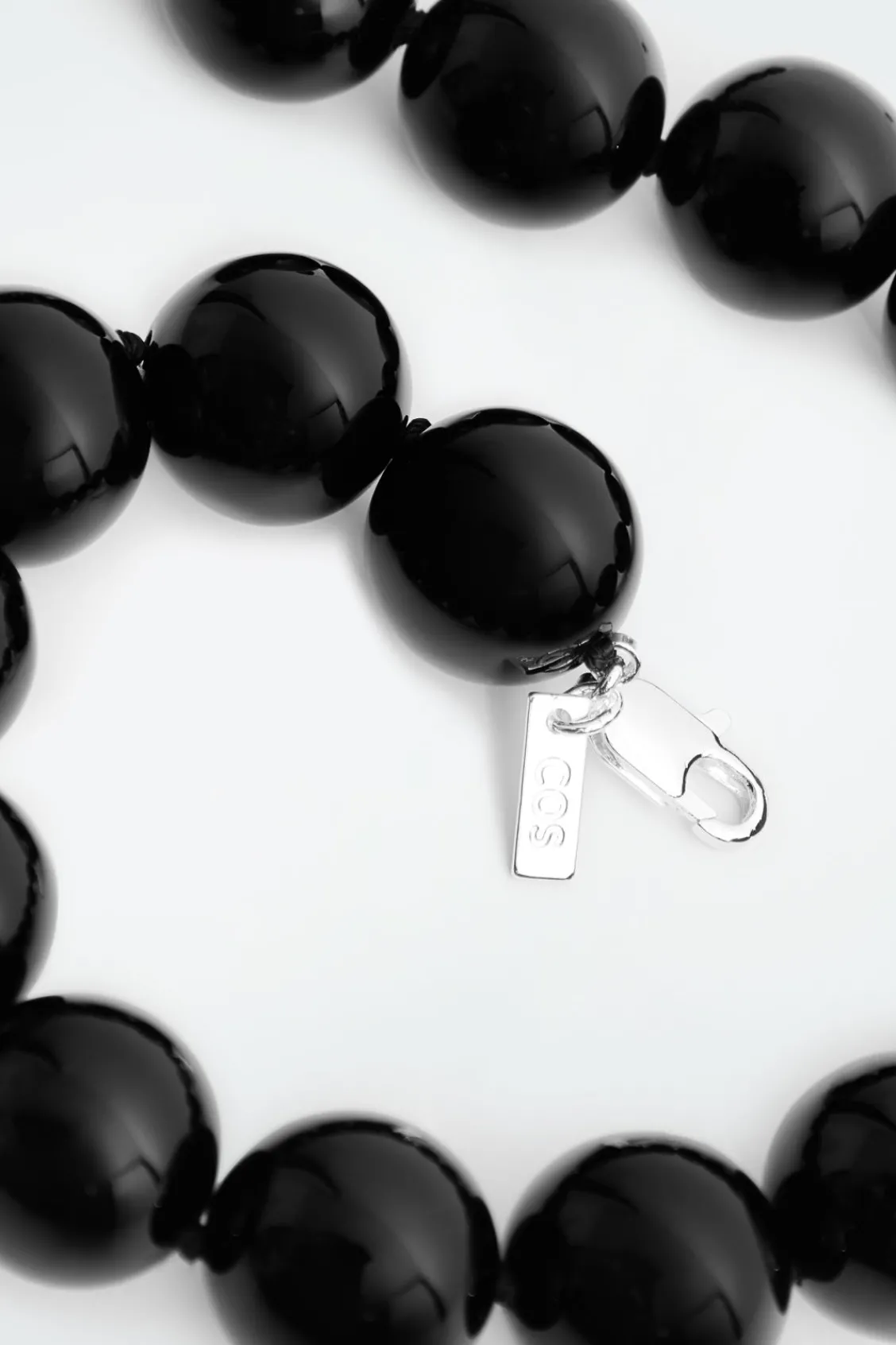 COS BEADED ONYX NECKLACE-Women Jewelry