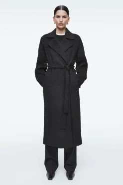 COS BELTED DOUBLE-FACED WOOL COAT-Women Coats & Jackets