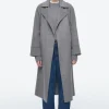 COS BELTED DOUBLE-FACED WOOL COAT-Women Coats & Jackets