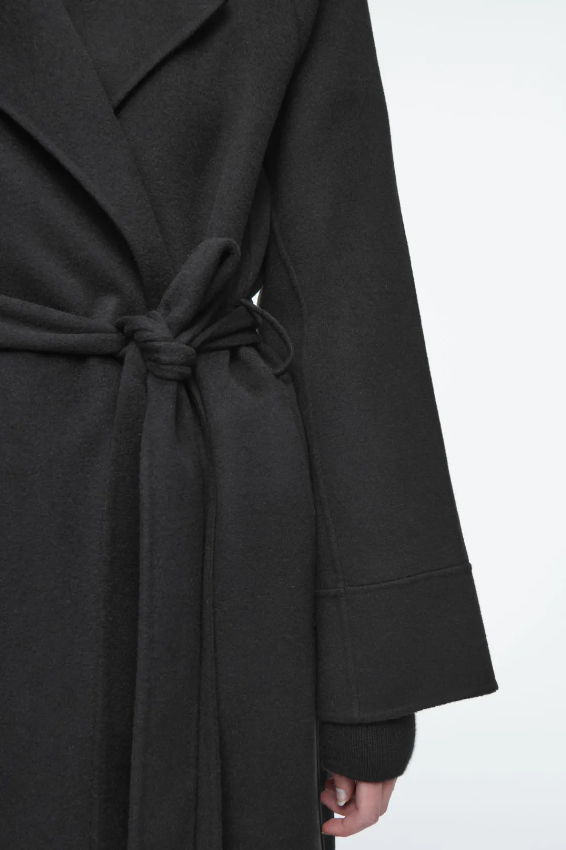 COS BELTED DOUBLE-FACED WOOL COAT-Women Coats & Jackets
