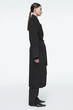 COS BELTED DOUBLE-FACED WOOL COAT-Women Coats & Jackets