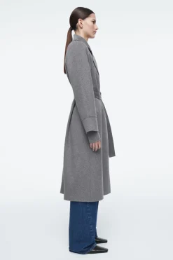COS BELTED DOUBLE-FACED WOOL COAT-Women Coats & Jackets
