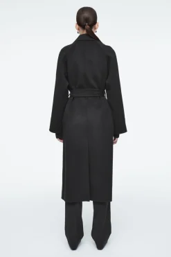 COS BELTED DOUBLE-FACED WOOL COAT-Women Coats & Jackets