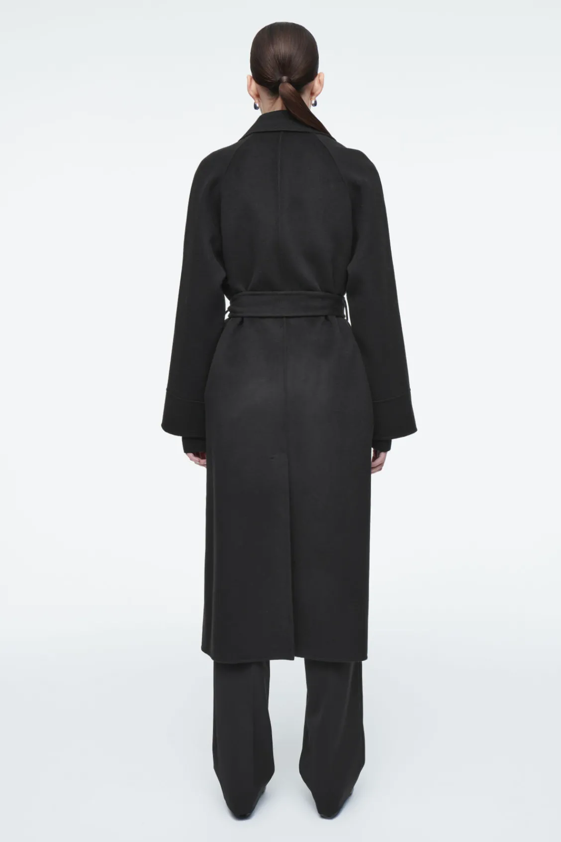 COS BELTED DOUBLE-FACED WOOL COAT-Women Coats & Jackets