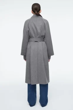 COS BELTED DOUBLE-FACED WOOL COAT-Women Coats & Jackets