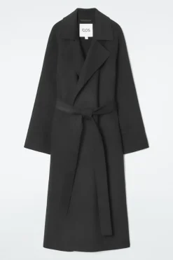 COS BELTED DOUBLE-FACED WOOL COAT-Women Coats & Jackets