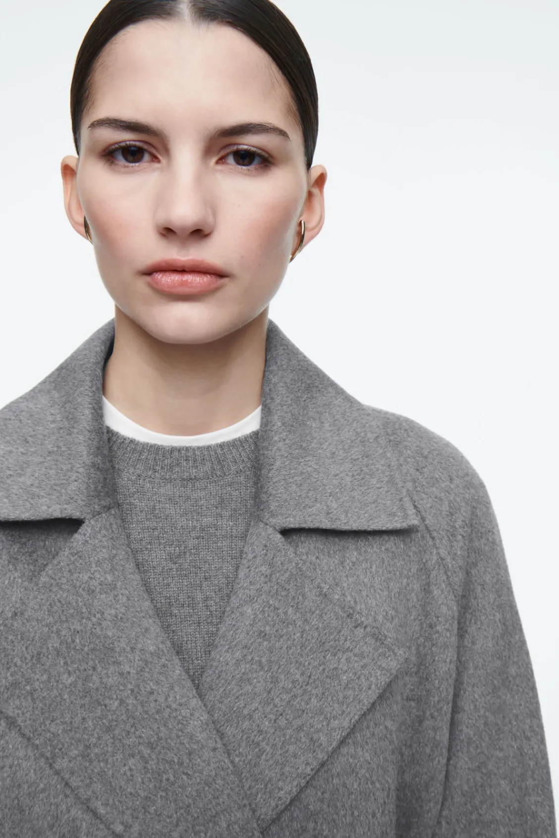 COS BELTED DOUBLE-FACED WOOL COAT-Women Coats & Jackets