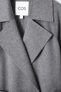 COS BELTED DOUBLE-FACED WOOL COAT-Women Coats & Jackets