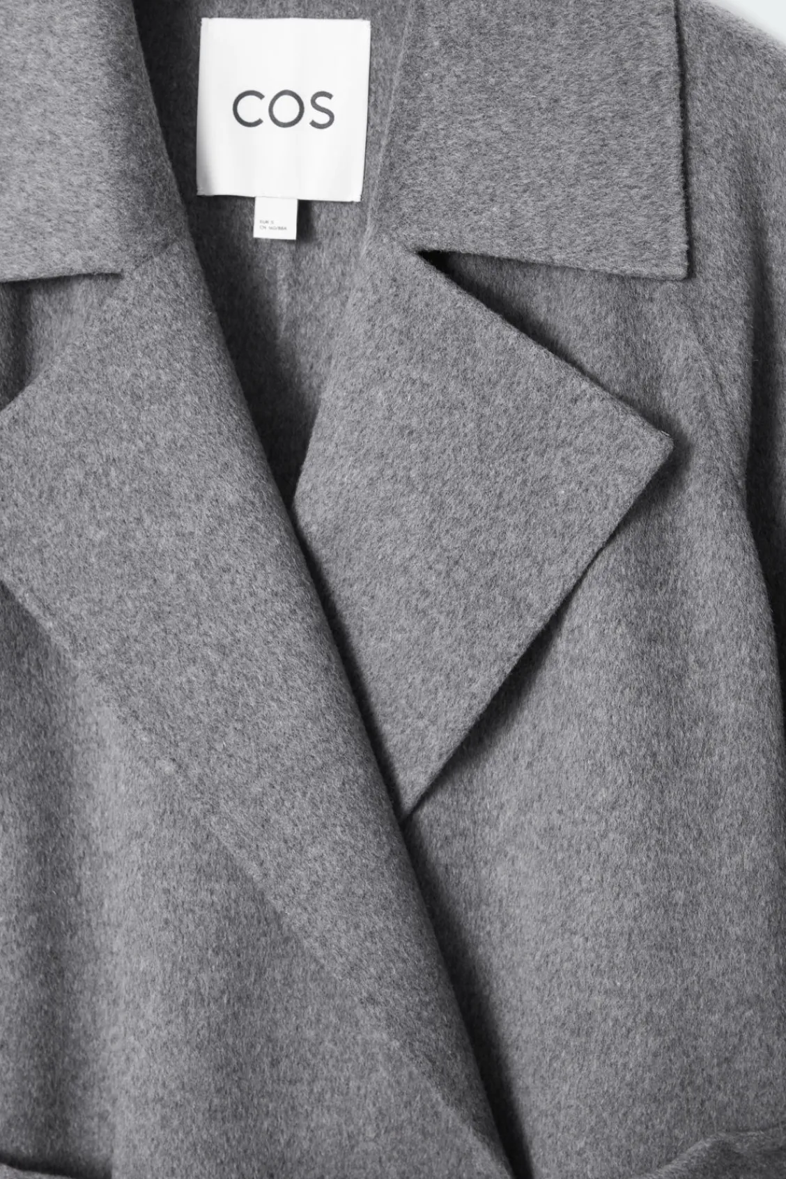 COS BELTED DOUBLE-FACED WOOL COAT-Women Coats & Jackets